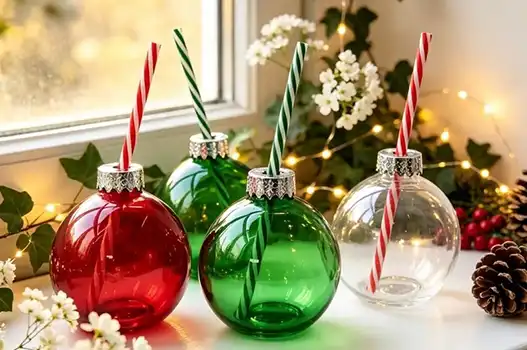 Christmas Ball Glass Drink Bottle With Straw: The Perfect Holiday Drinkware Guide